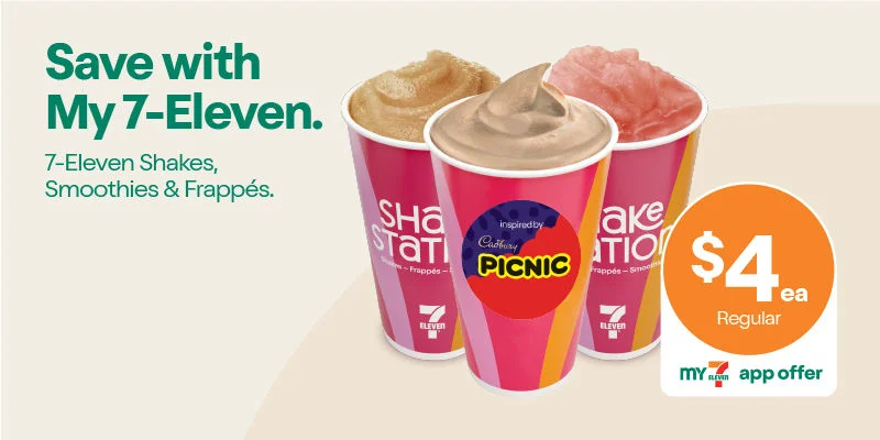 Save with My 7-Eleven. 7-Eleven Shakes, Smoothies & Frappes. $4ea Regular with My 7-Eleven.