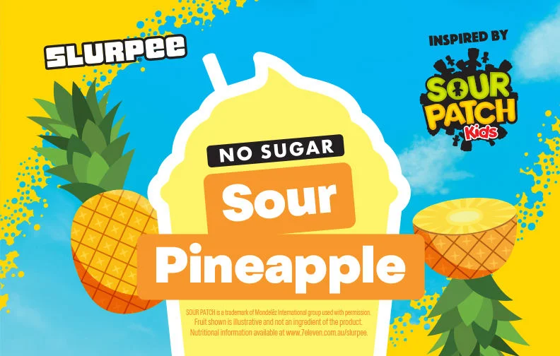 Slurpee No Sugar Sour Pineapple