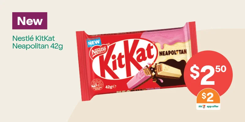 Nestlé KitKat Neapolitan 42g - New - $2.50ea / $2ea with My 7-Eleven