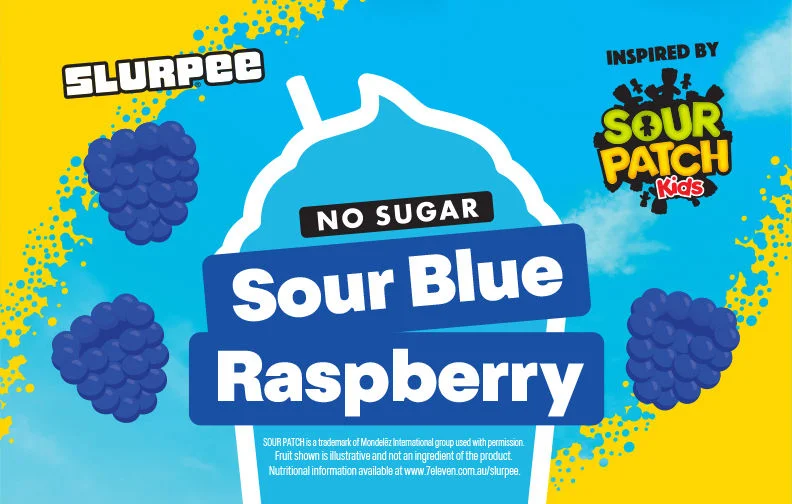 Slurpee No Sugar Sour Blue Raspberry