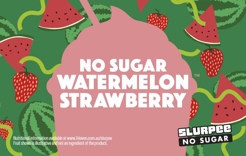 Slurpee No Sugar Watermelon Strawberry
