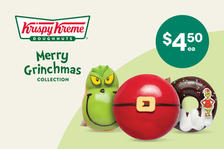 $4.50 each - Krispy Kreme Grinchmas Collection Doughnuts.