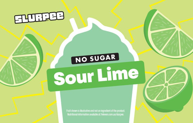 Slurpee No Sugar Sour Lime