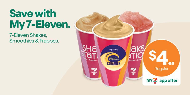 7-Eleven Shakes, Smoothies & Frappes - $4ea Regular with My 7-Eleven