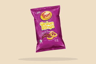 Thins Onion Rings Salt & Balsamic Vinegar 45g. Try it here first