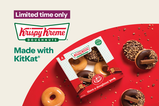 Limited time only. Krispy Kreme Doughnuts. Made with KitKat®